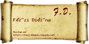 Füzi Diána névjegykártya